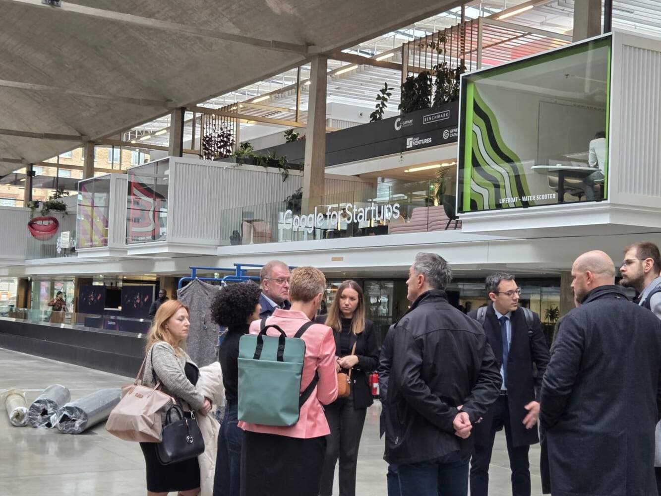 Delegation near Google for Startups area