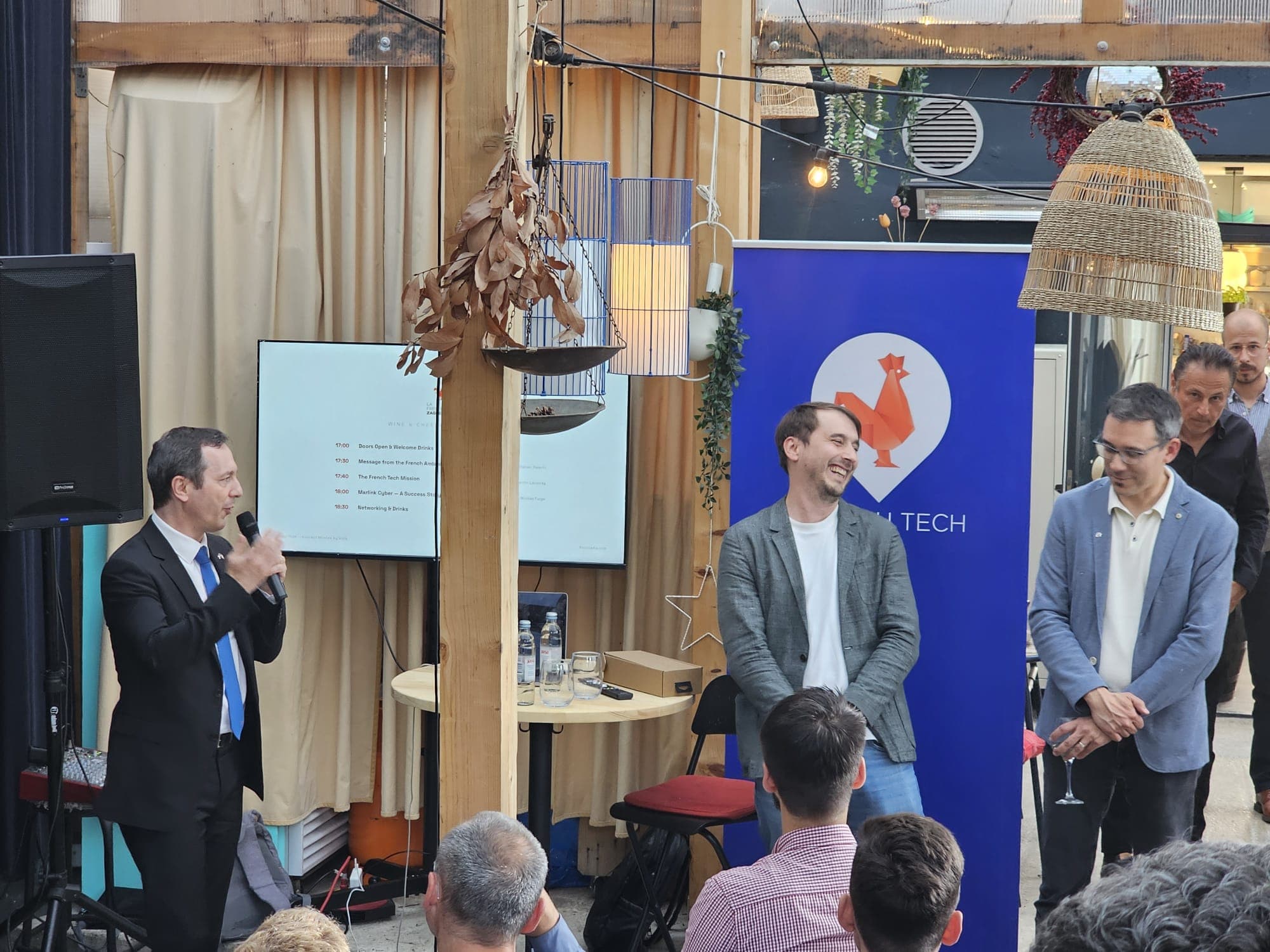 Ambassador Fieschi with Quentin and Guillaume — another angle