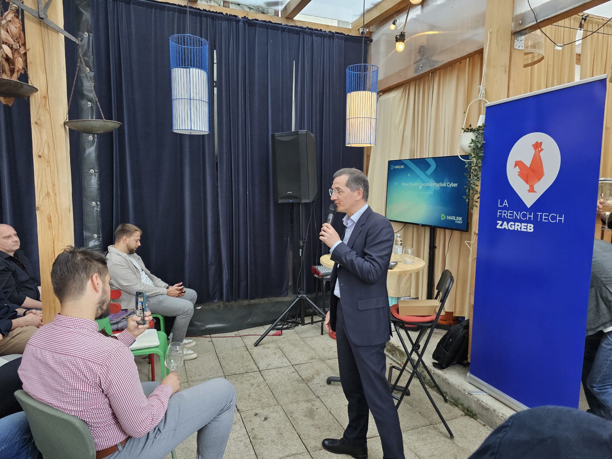 Nicolas Furge presenting the Marlink Cyber success story